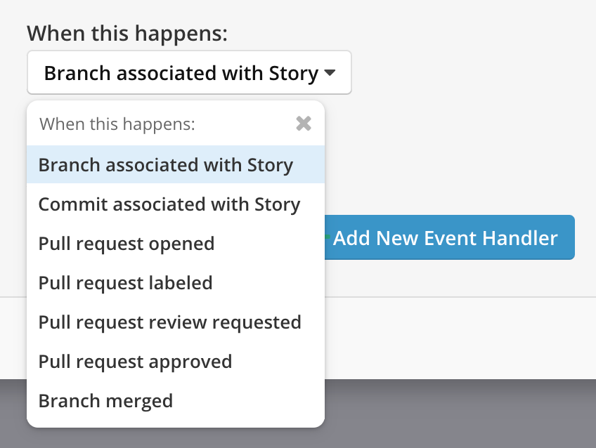 Shortcut GitHub Event Handlers