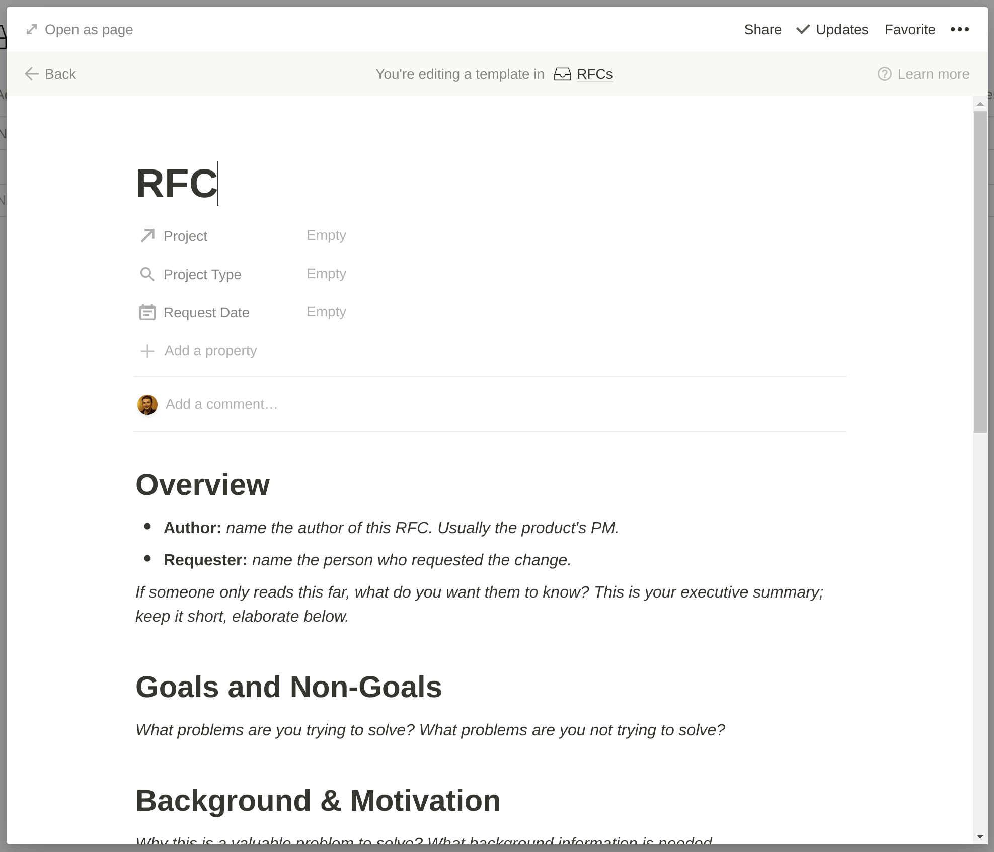 RFC Template