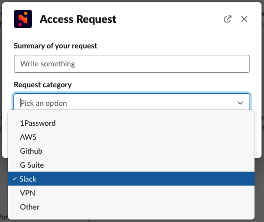 Communication - Slack - Access Request