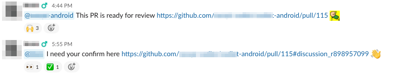 Notify reviewers on Slack