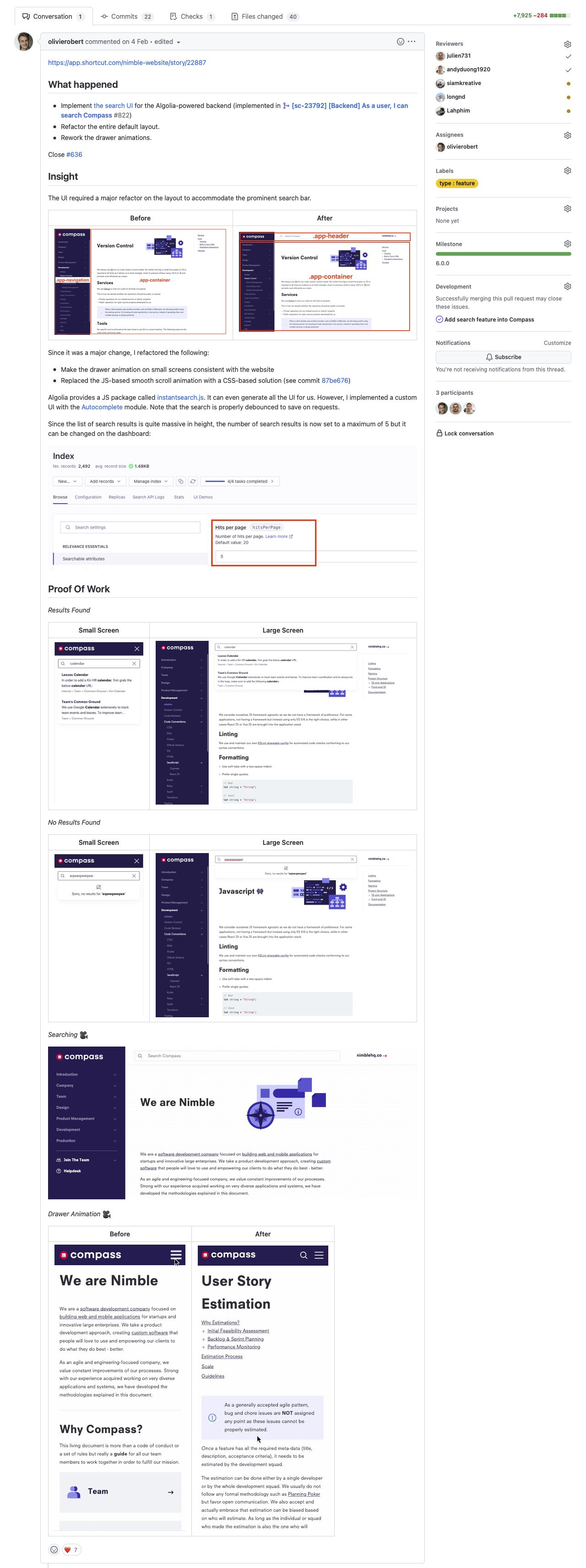 An example of a good pull request