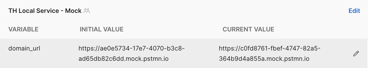Setup the domain URL in the Mock environment