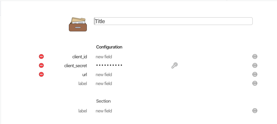 1Password Add API Secret