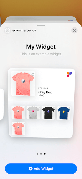 Adding iOS Widget