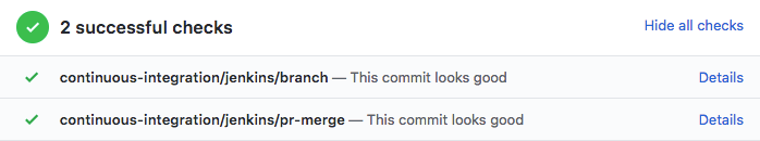 2 checks are performed: 1) on the branch itself and 2) on the destination branch after merging (simulation of pre-merge)