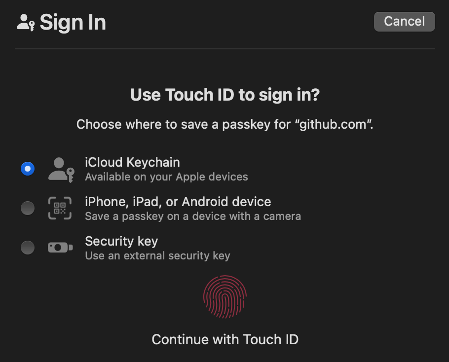 Sign-up dialog